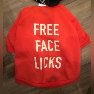 Free face licks dog shirt